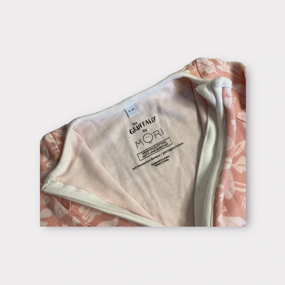 The Gruffalo By Mori Pink Floral Bamboo Footie Sleeper